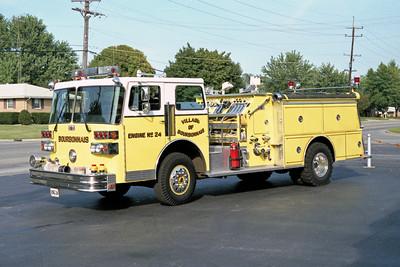 Village of Bourbonnais Engine 24. 1982 Sutphen 1500 gpm pump, 500-gallon tank